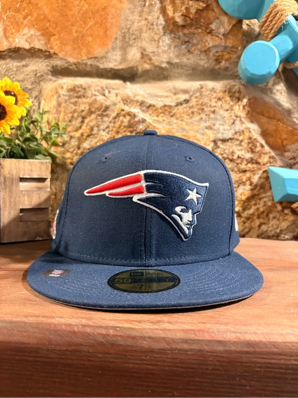 NFL New England Patriots Navy and Red Fitted Hat